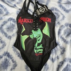 SOLD -- NWT Killstar X Marilyn Manson "I Put A Spell On You" One Piece Swimsuit